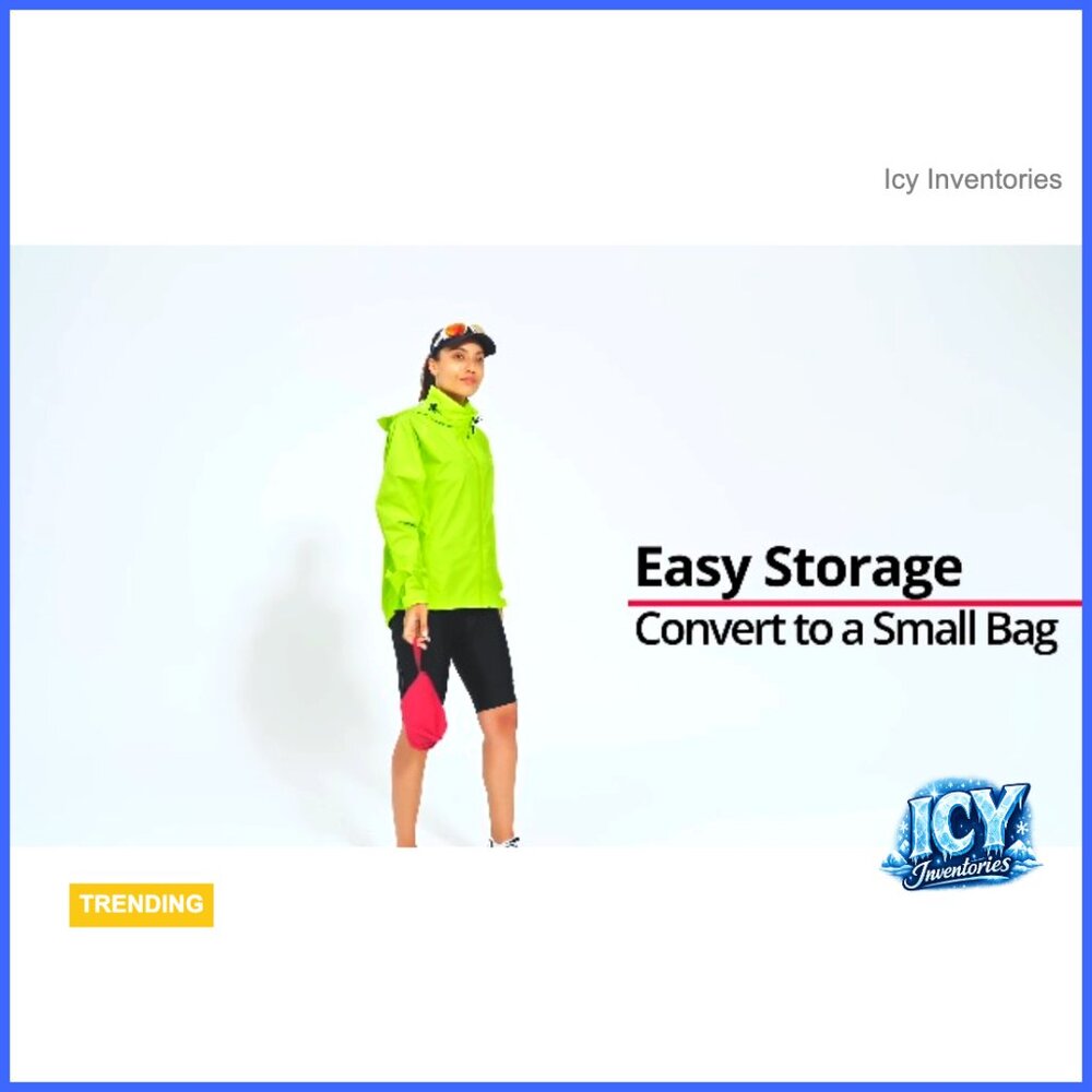 Waterproof Polyester Windbreaker Packable Running… - image 7